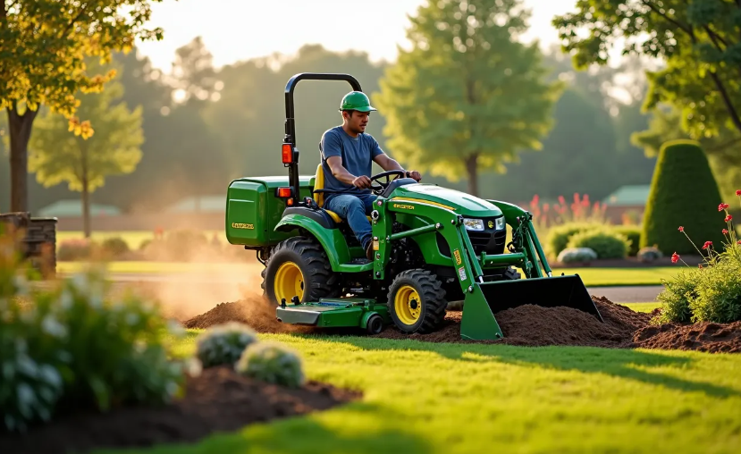 мінітрактор в роботі