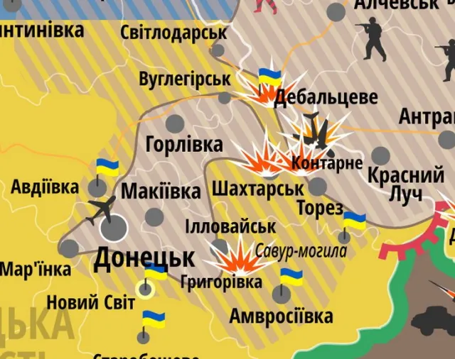 Сили АТО «відрізали» три великі міста (Карта) — фото 2